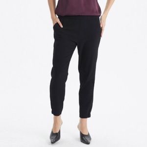 R Label | the Reset Black Japanese fabric crepe joggers size L